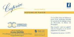 Etiquette Caprice Muscadet Melon de Bourgogne