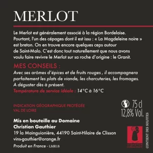 Etiquette Vin Rouge Bretagne Granit